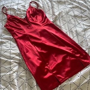 V Neck Plunged Dress